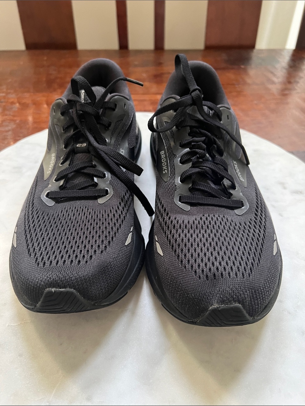 BROOKS Adrenaline GTS 23 Running Shoes Breathable Mesh Triple-Black Men's 10.5 D